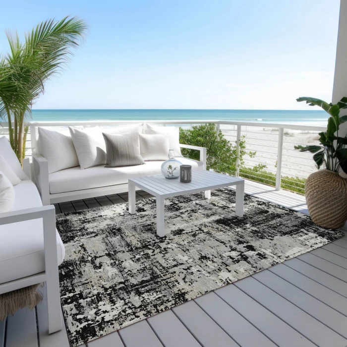 Addison Rugs Chantille Black ACN1008 9ft. x 12ft. Rect. Rug