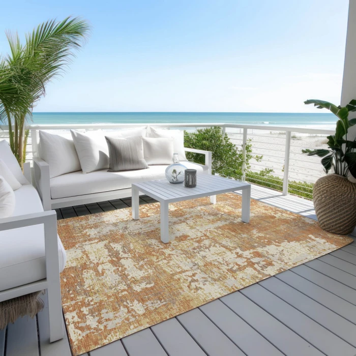 Addison Rugs Chantille Orange ACN1008 9ft. x 12ft. Rect. Rug