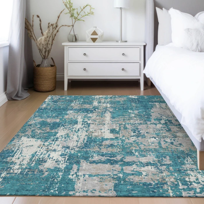 Addison Rugs Chantille Teal ACN1008 9ft. x 12ft. Rect. Rug