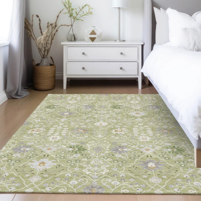 Addison Rugs Chantille Green ACN1009 5ft. x 7ft.6in. Rect. Rug