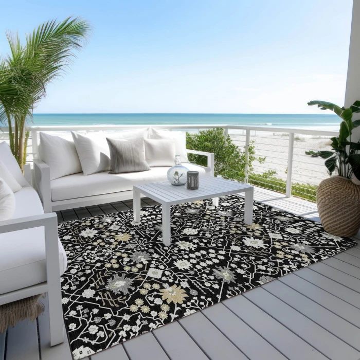 Addison Rugs Chantille Black ACN1009 9ft. x 12ft. Rect. Rug