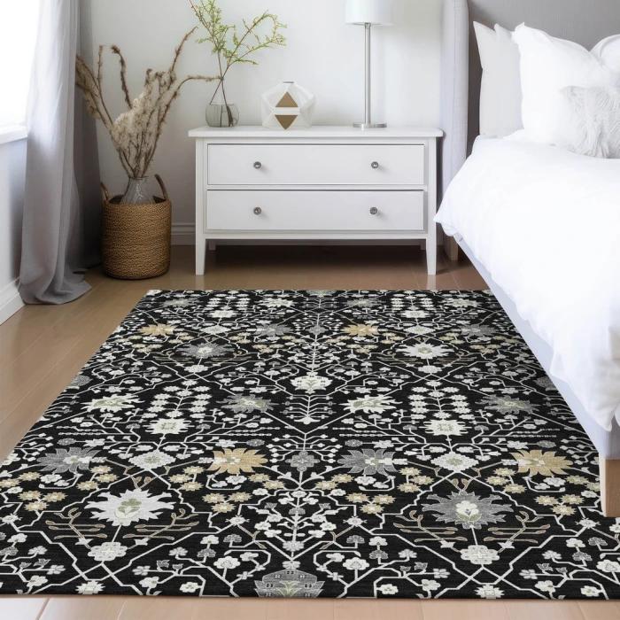Addison Rugs Chantille Black ACN1009 9ft. x 12ft. Rect. Rug