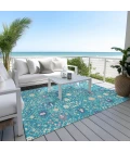 Addison Rugs Chantille Teal ACN1009 9ft. x 12ft. Rect. Rug
