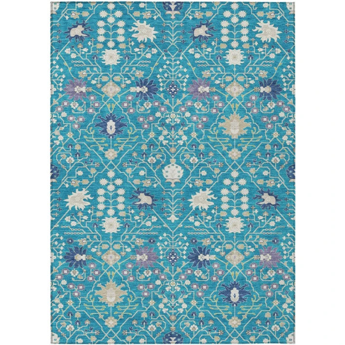 Addison Rugs Chantille Teal ACN1009 9ft. x 12ft. Rect. Rug