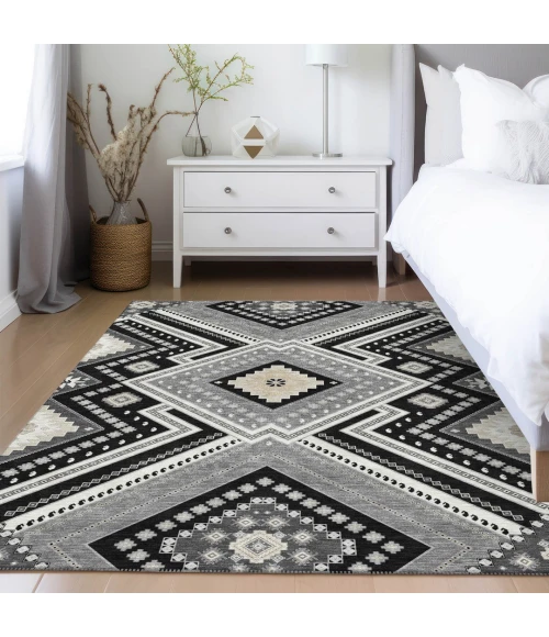 Addison Rugs Chantille Black ACN1010 5ft. x 7ft.6in. Rect. Rug