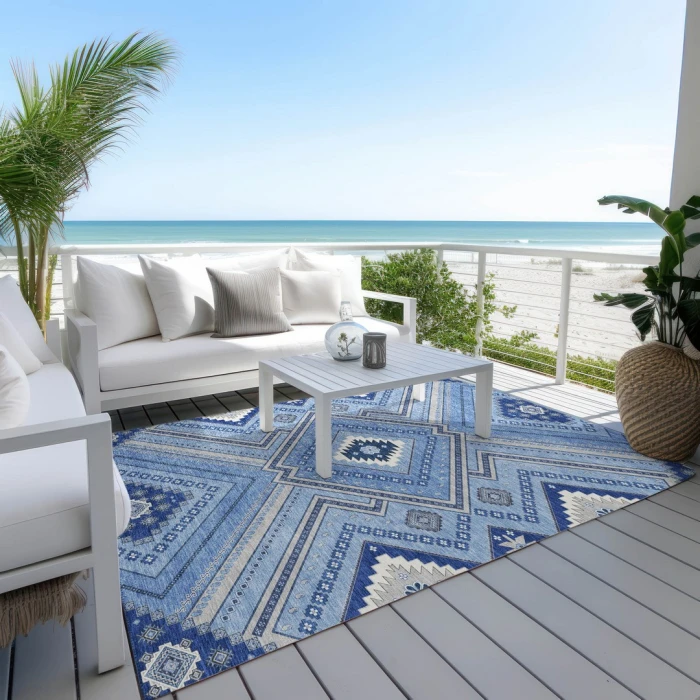 Addison Rugs Chantille Blue ACN1010 5ft. x 7ft.6in. Rect. Rug