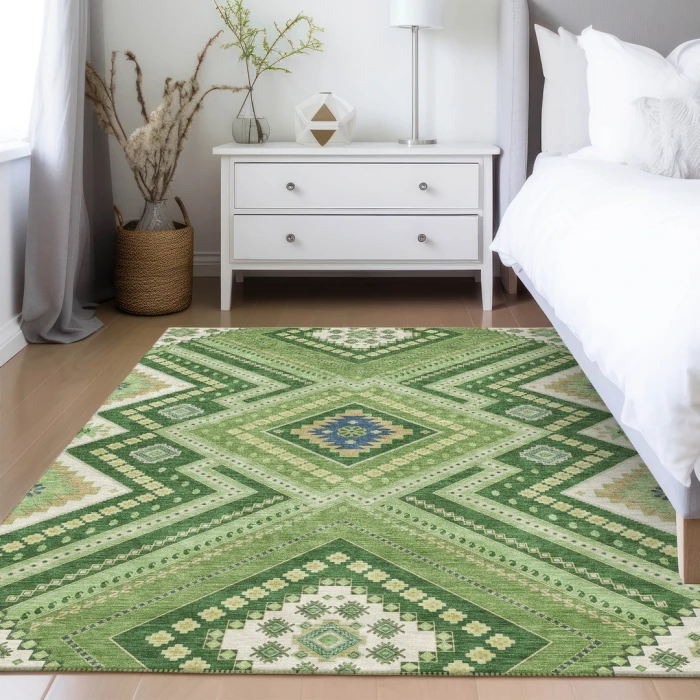 Addison Rugs Chantille Green ACN1010 5ft. x 7ft.6in. Rect. Rug