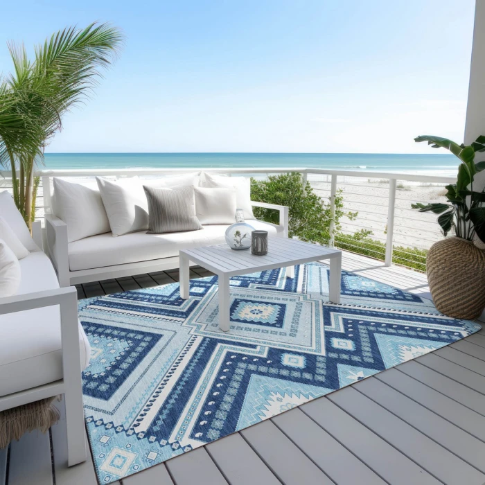 Addison Rugs Chantille Blue ACN1010 5ft. x 7ft.6in. Rect. Rug
