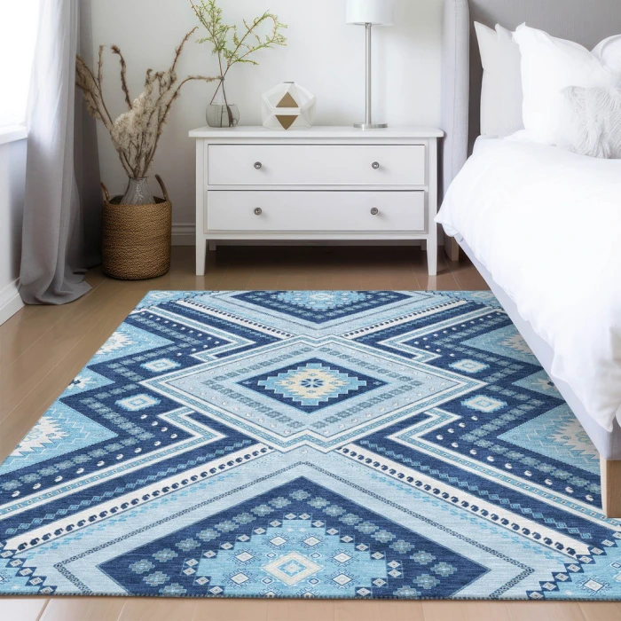 Addison Rugs Chantille Blue ACN1010 5ft. x 7ft.6in. Rect. Rug