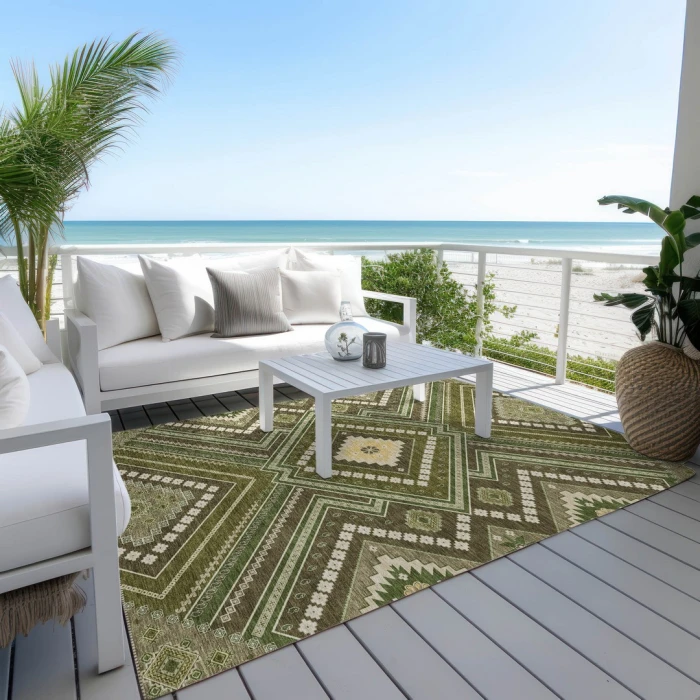 Addison Rugs Chantille Green ACN1010 8ft. x 10ft. Rect. Rug