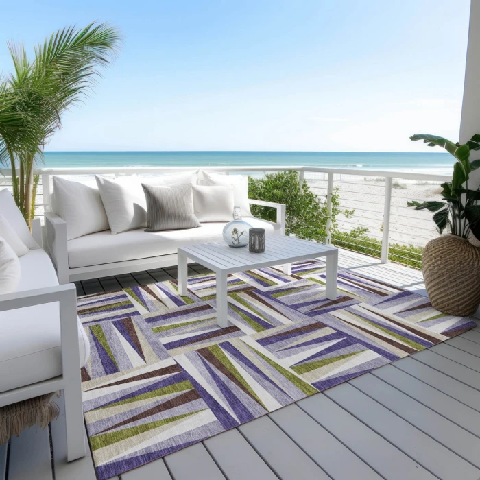 Addison Rugs Chantille Purple ACN1012 8ft. x 10ft. Rect. Rug