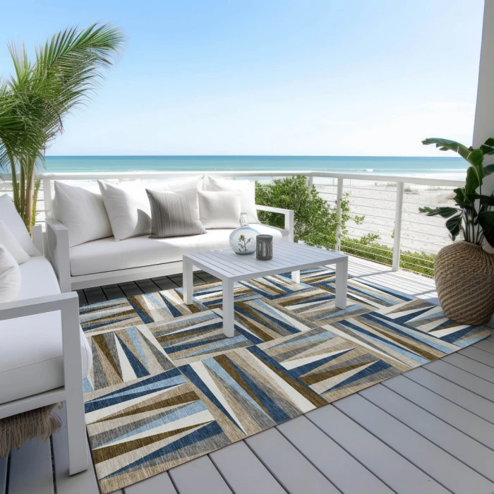Addison Rugs Chantille Blue ACN1012 8ft. x 10ft. Rect. Rug