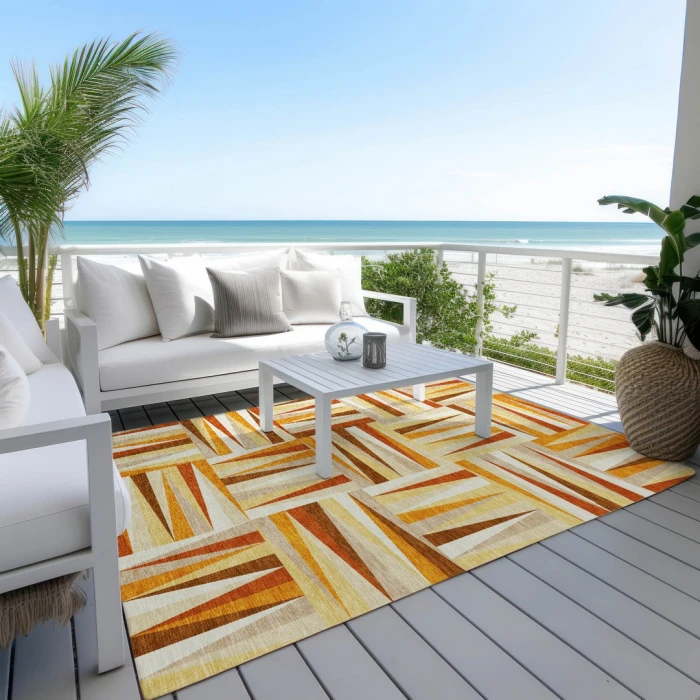 Addison Rugs Chantille Orange ACN1012 9ft. x 12ft. Rect. Rug