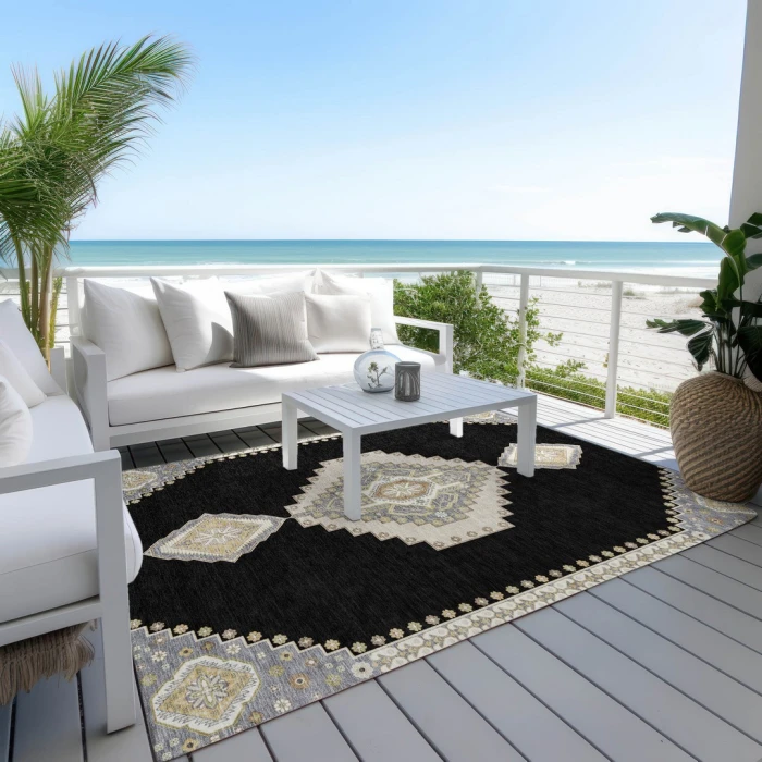 Addison Rugs Chantille Black ACN1014 9ft. x 12ft. Rect. Rug