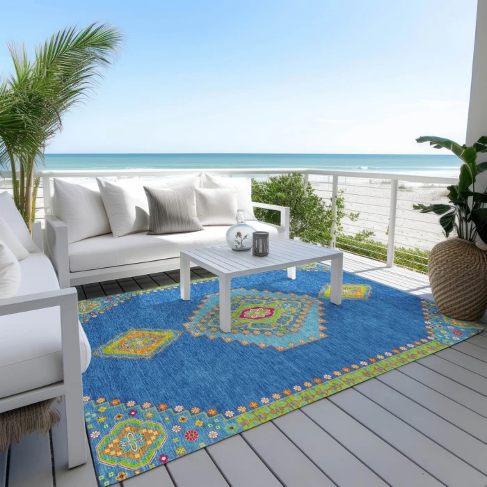 Addison Rugs Chantille Blue ACN1014 9ft. x 12ft. Rect. Rug