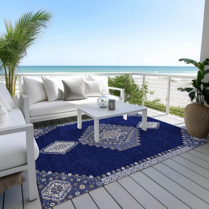 Addison Rugs Chantille Blue ACN1014 9ft. x 12ft. Rect. Rug