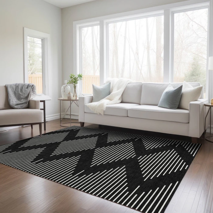 Addison Rugs Chantille Black ACN1016 5ft. x 7ft.6in. Rect. Rug