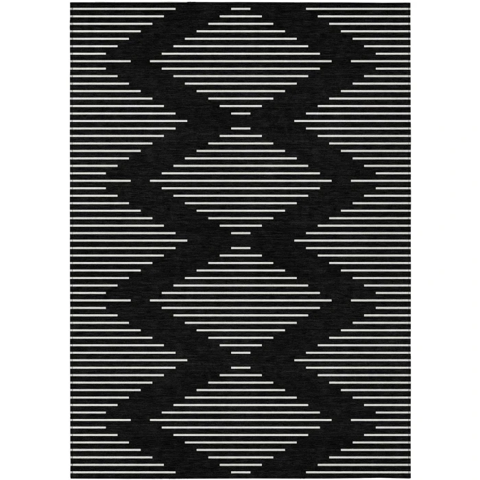 Addison Rugs Chantille Black ACN1016 5ft. x 7ft.6in. Rect. Rug