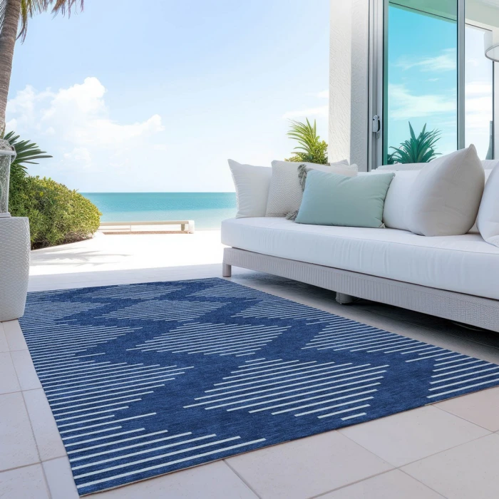 Addison Rugs Chantille Blue ACN1016 5ft. x 7ft.6in. Rect. Rug