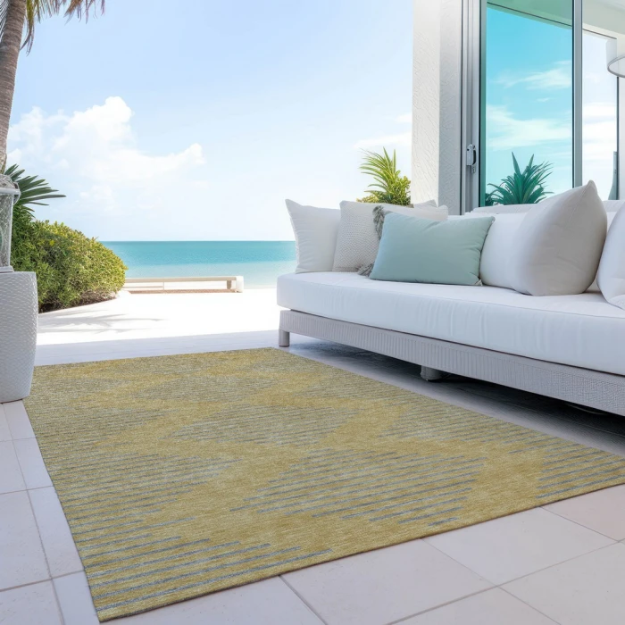 Addison Rugs Chantille Gold ACN1017 8ft. x 10ft. Rect. Rug