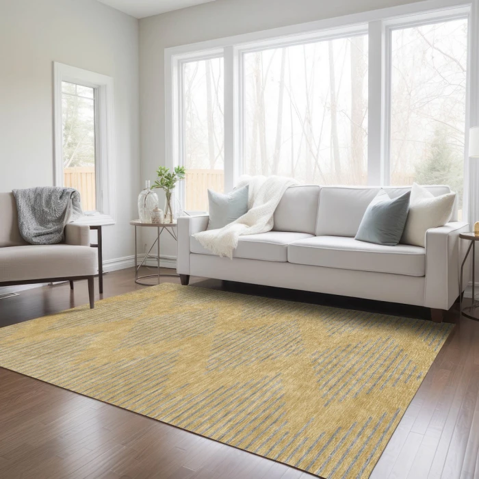 Addison Rugs Chantille Gold ACN1017 8ft. x 10ft. Rect. Rug