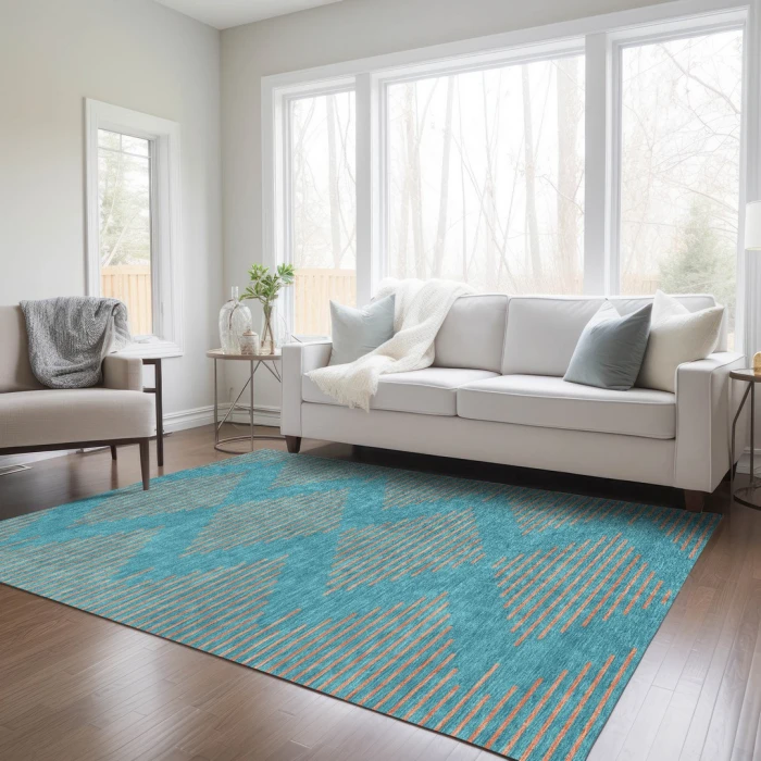 Addison Rugs Chantille Teal ACN1017 8ft. x 10ft. Rect. Rug