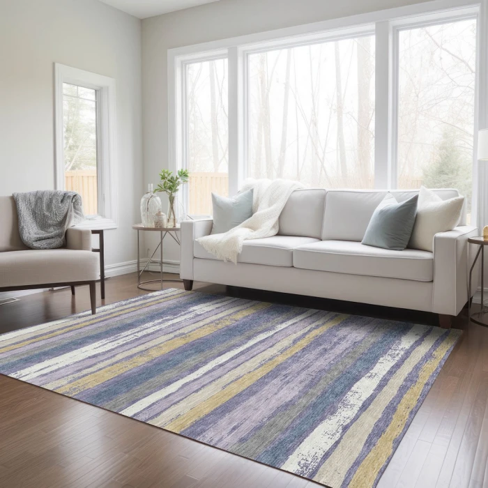 Addison Rugs Chantille Purple ACN1019 5ft. x 7ft.6in. Rect. Rug