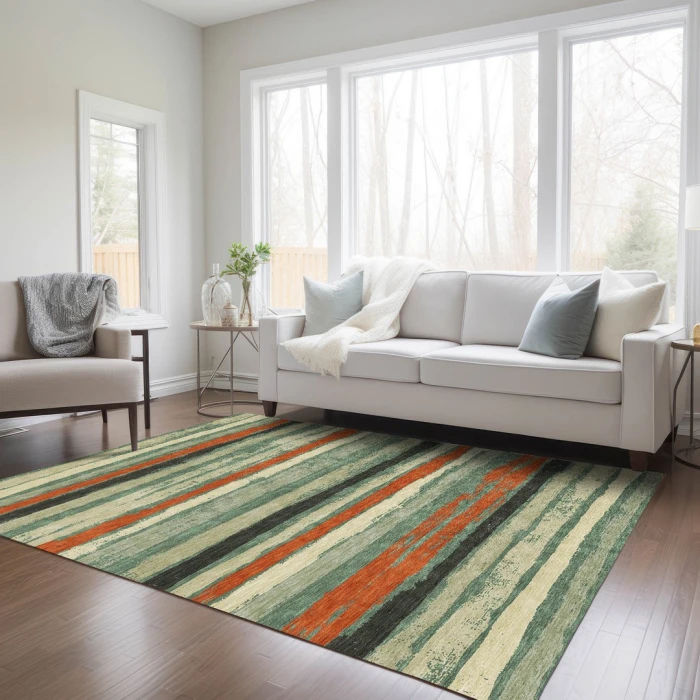 Addison Rugs Chantille Green ACN1019 5ft. x 7ft.6in. Rect. Rug