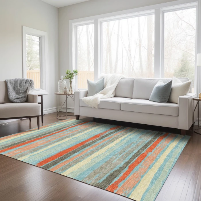Addison Rugs Chantille Blue ACN1019 5ft. x 7ft.6in. Rect. Rug