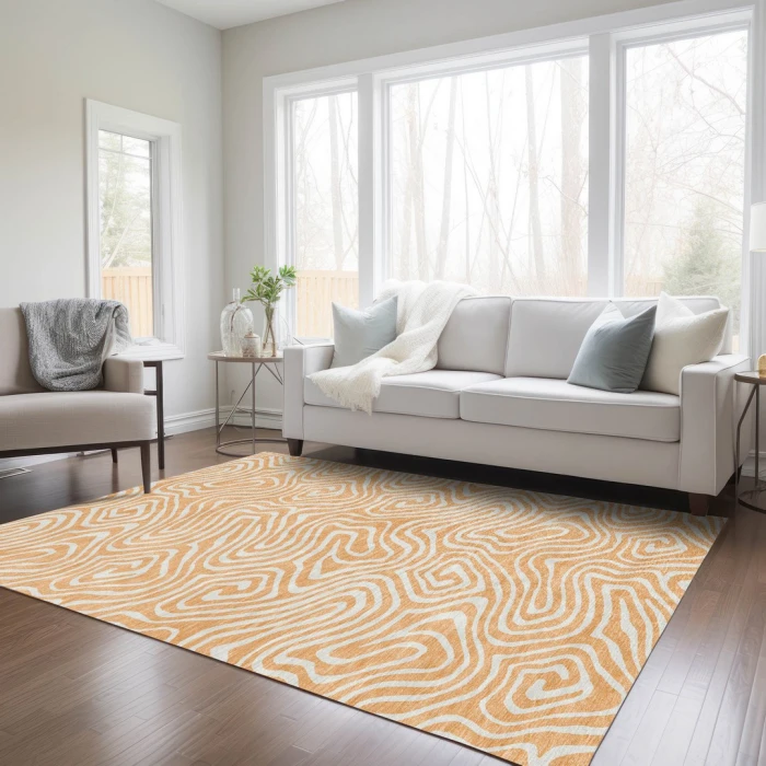 Addison Rugs Chantille Orange ACN1020 9ft. x 12ft. Rect. Rug