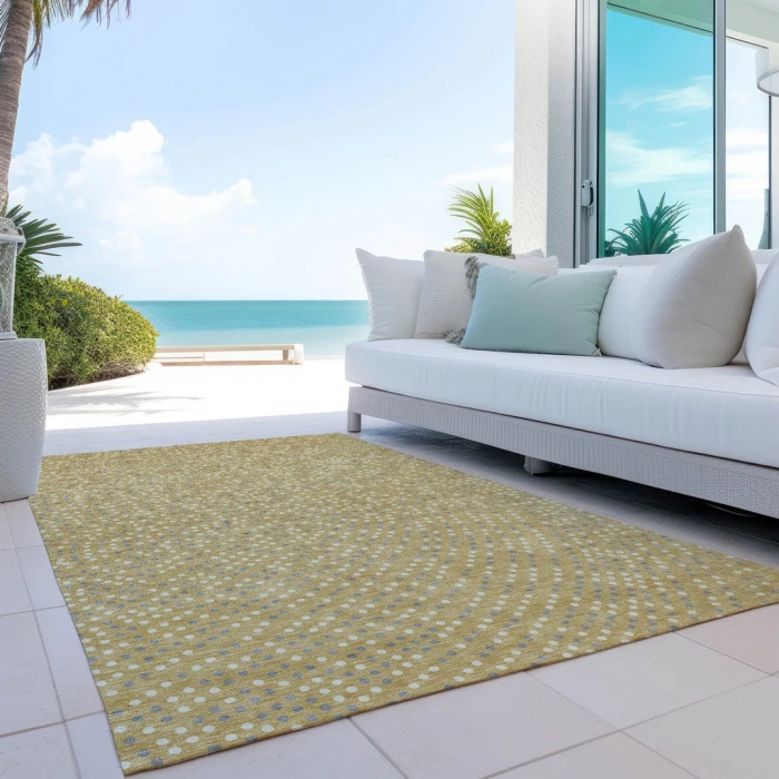 Addison Rugs Chantille Gold ACN1021 8ft. x 10ft. Rect. Rug