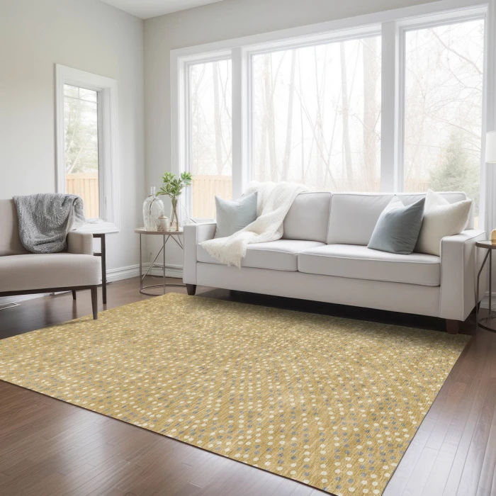 Addison Rugs Chantille Gold ACN1021 8ft. x 10ft. Rect. Rug