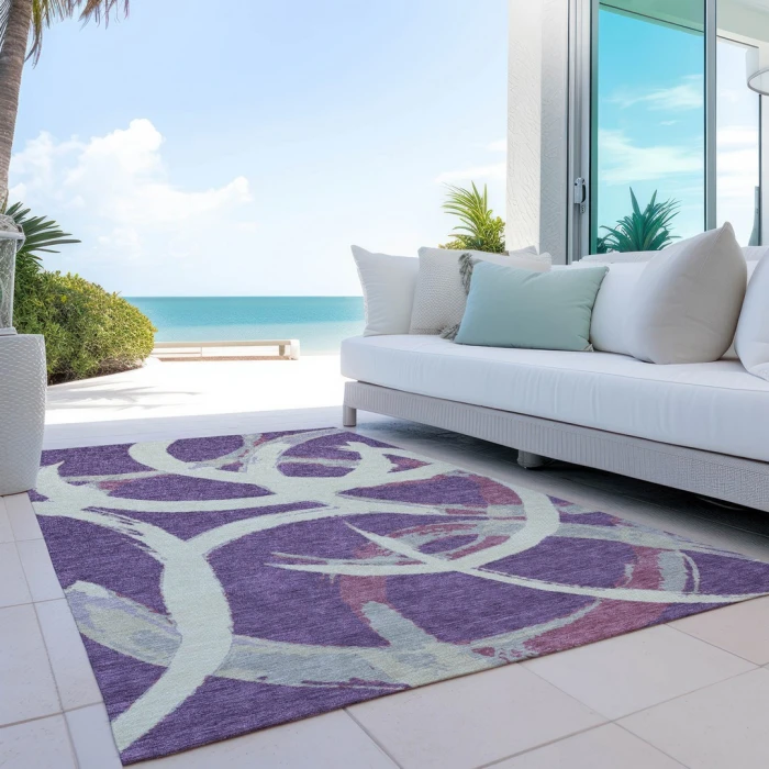 Addison Rugs Chantille Purple ACN1022 5ft. x 7ft.6in. Rect. Rug