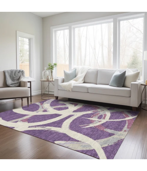Addison Rugs Chantille Purple ACN1022 9ft. x 12ft. Rect. Rug