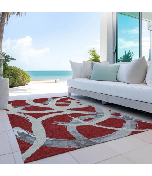 Addison Rugs Chantille Red ACN1022 5ft. x 7ft.6in. Rect. Rug