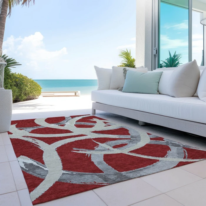 Addison Rugs Chantille Red ACN1022 5ft. x 7ft.6in. Rect. Rug