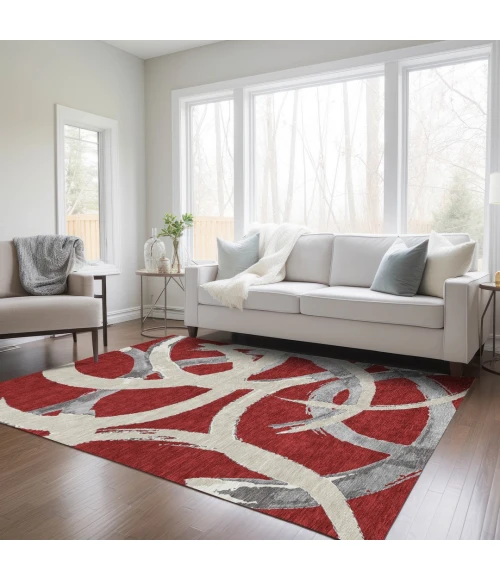 Addison Rugs Chantille Red ACN1022 5ft. x 7ft.6in. Rect. Rug