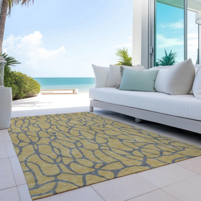 Addison Rugs Chantille Gold ACN1023 5ft. x 7ft.6in. Rect. Rug