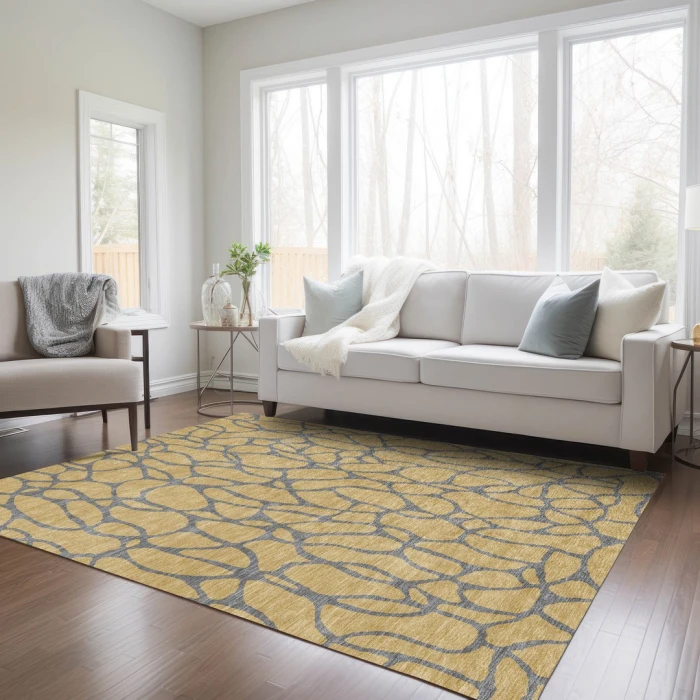 Addison Rugs Chantille Gold ACN1023 5ft. x 7ft.6in. Rect. Rug
