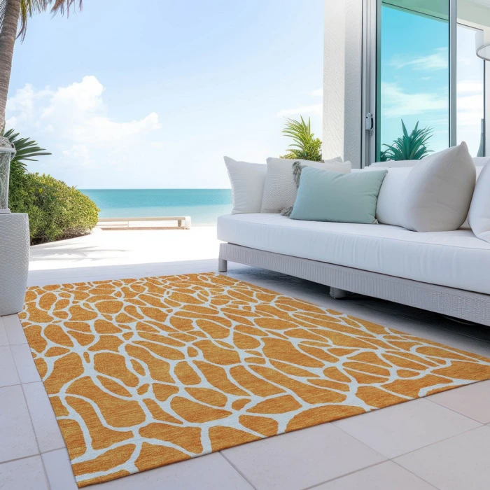 Addison Rugs Chantille Orange ACN1024 8ft. x 10ft. Rect. Rug