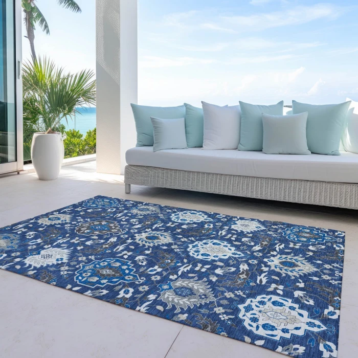 Addison Rugs Chantille Blue ACN1026 5ft. x 7ft.6in. Rect. Rug