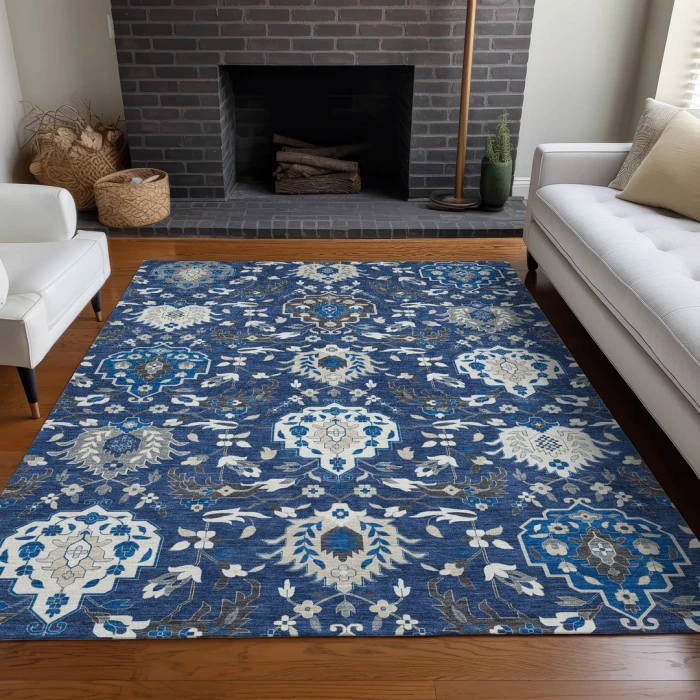 Addison Rugs Chantille Blue ACN1026 5ft. x 7ft.6in. Rect. Rug