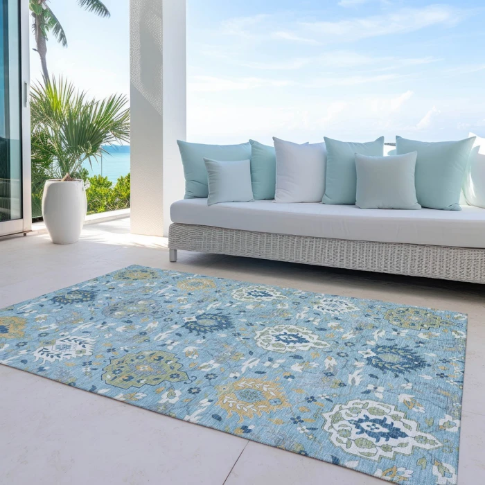 Addison Rugs Chantille Blue ACN1026 8ft. x 10ft. Rect. Rug