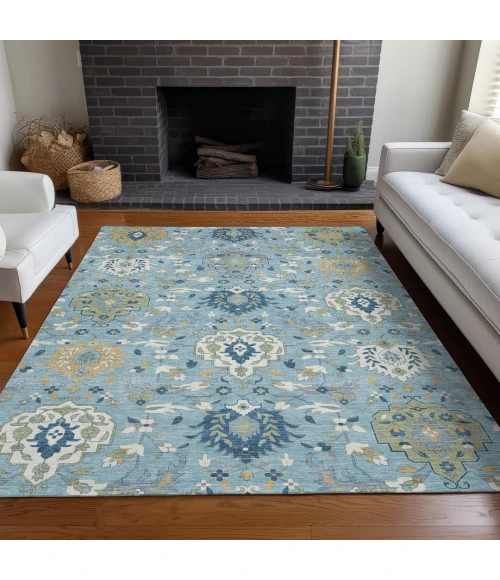 Addison Rugs Chantille Blue ACN1026 9ft. x 12ft. Rect. Rug