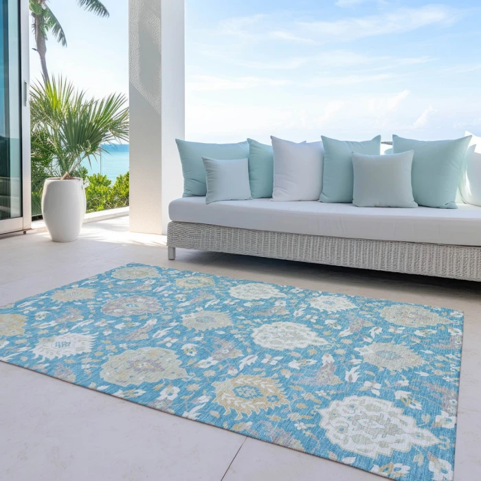 Addison Rugs Chantille Teal ACN1026 5ft. x 7ft.6in. Rect. Rug