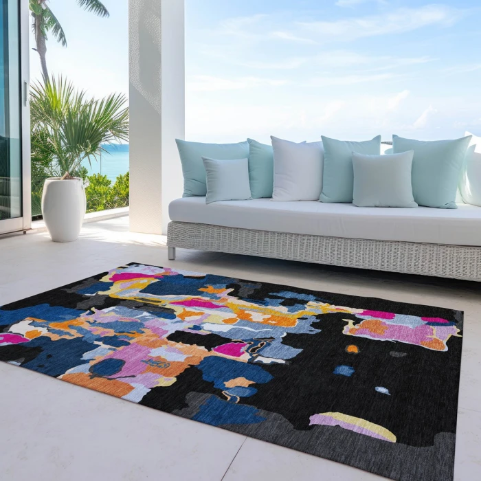 Addison Rugs Chantille Black ACN1028 5ft. x 7ft.6in. Rect. Rug