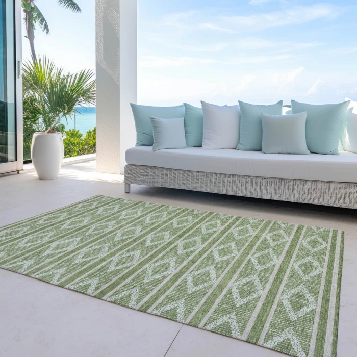 Addison Rugs Chantille Green ACN1029 5ft. x 7ft.6in. Rect. Rug