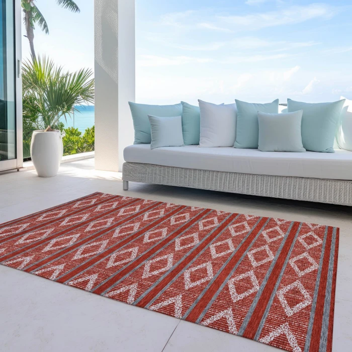 Addison Rugs Chantille Red ACN1029 5ft. x 7ft.6in. Rect. Rug