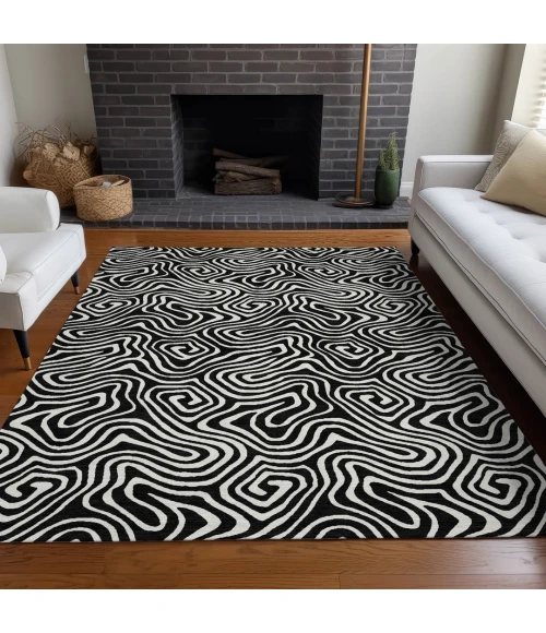 Addison Rugs Chantille Black ACN1030 5ft. x 7ft.6in. Rect. Rug