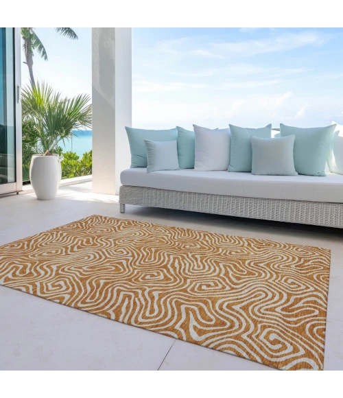 Addison Rugs Chantille Orange ACN1030 5ft. x 7ft.6in. Rect. Rug